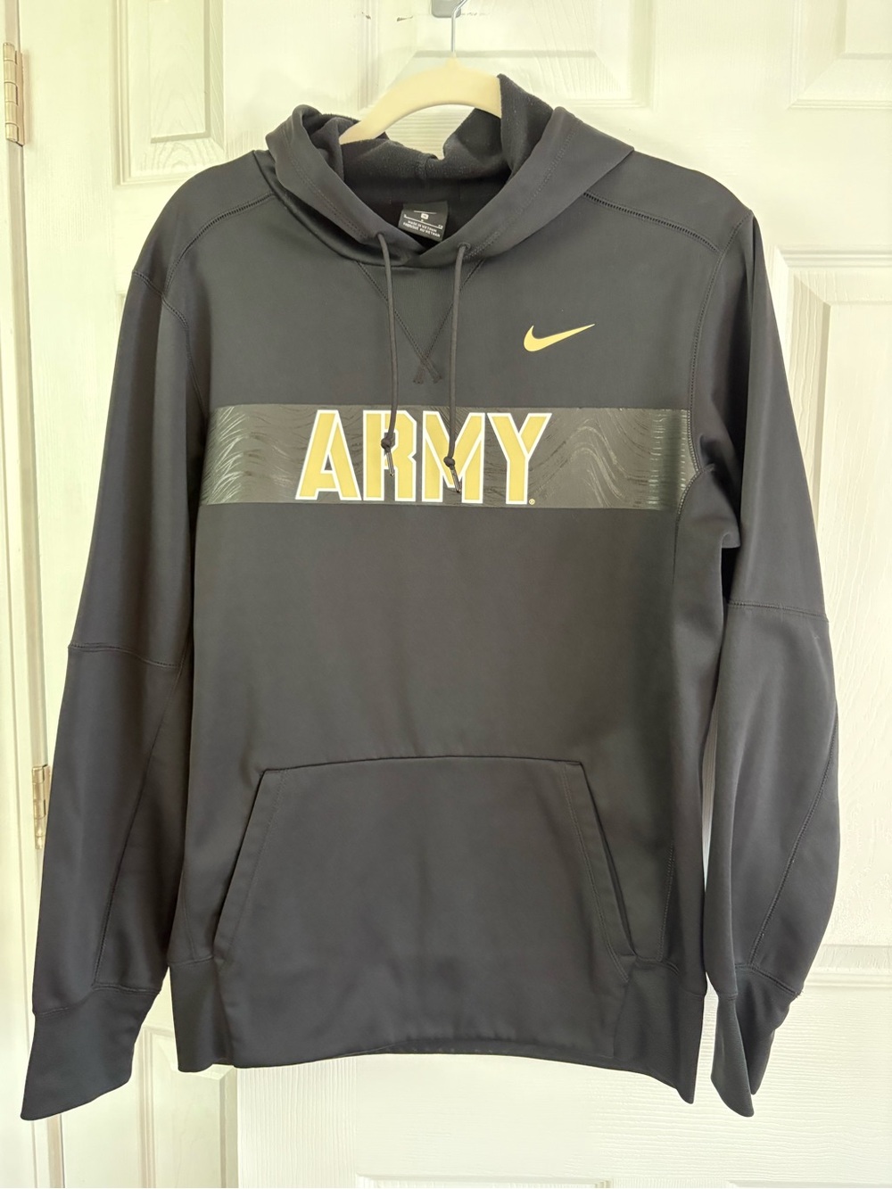 Nike Black Pullover Hoodie with Gold 'ARMY' Graphic